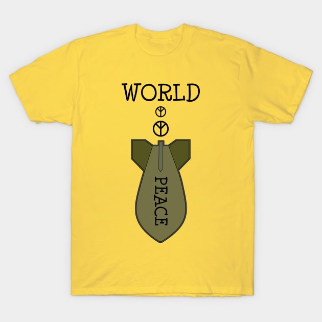 World Peace No War T-Shirt by WIZECROW